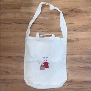 Hand painted calico critter tote bag